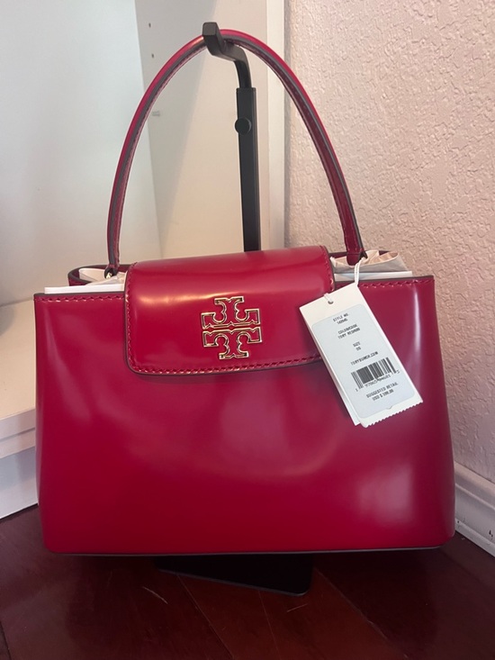 Tory Burch Handbags - Tory Burch Red Leather Top-Handle Satchel